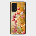Tulip Floral Glass Case Cover For Iqoo 7 5G