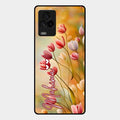 Tulip Floral Glass Case Cover For Iqoo 7 Legend 5G
