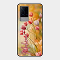 Tulip Floral Glass Case Cover For Iqoo 9 5G