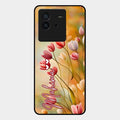 Tulip Floral Glass Case Cover For Iqoo Neo 6 5G