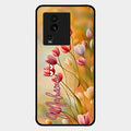 Tulip Floral Glass Case Cover For Iqoo Neo 7 5G