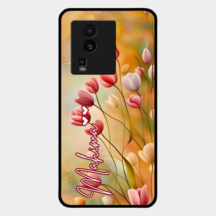 Tulip Floral Glass Case Cover For Iqoo Neo 7 Pro 5G