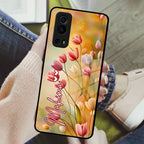 Tulip Floral Glass Case Cover For iQOO - ShopOnCliQ