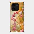 Tulip Floral Glass Case Cover For Iqoo Z9X 5G