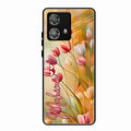 Tulip Floral Glass Case Cover For Motorola Edge 40 5G
