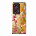 Tulip Floral Glass Case Cover For Motorola Edge 50 Fusion 5G
