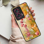 Tulip Floral Glass Case Cover For Motorola - ShopOnCliQ