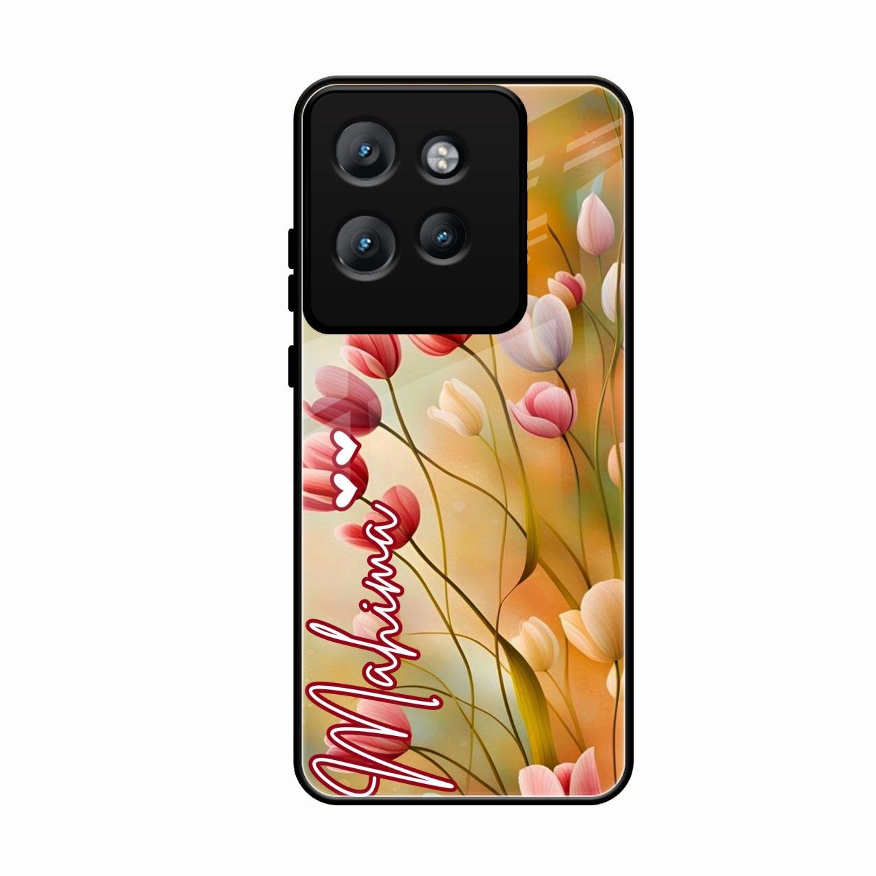 Tulip Floral Glass Case Cover For Motorola Edge 50 Neo