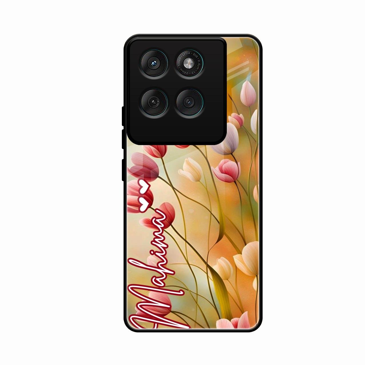 Tulip Floral Glass Case Cover For Motorola Edge 60 Pro 5G