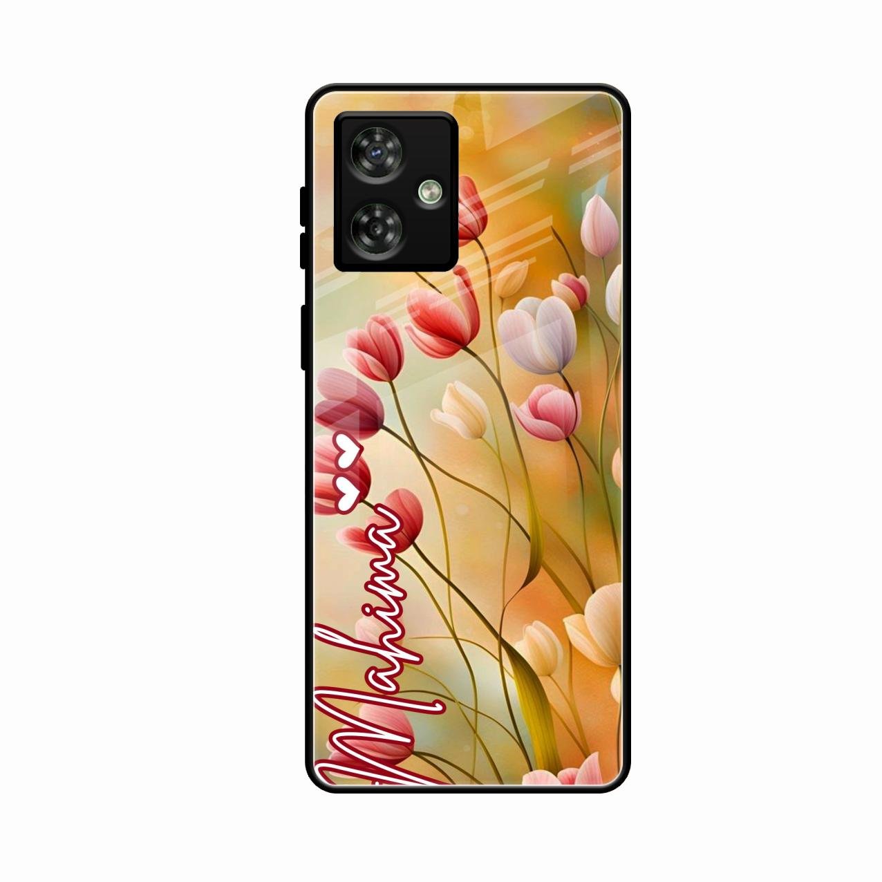 Tulip Floral Glass Case Cover For Motorola G64 5G