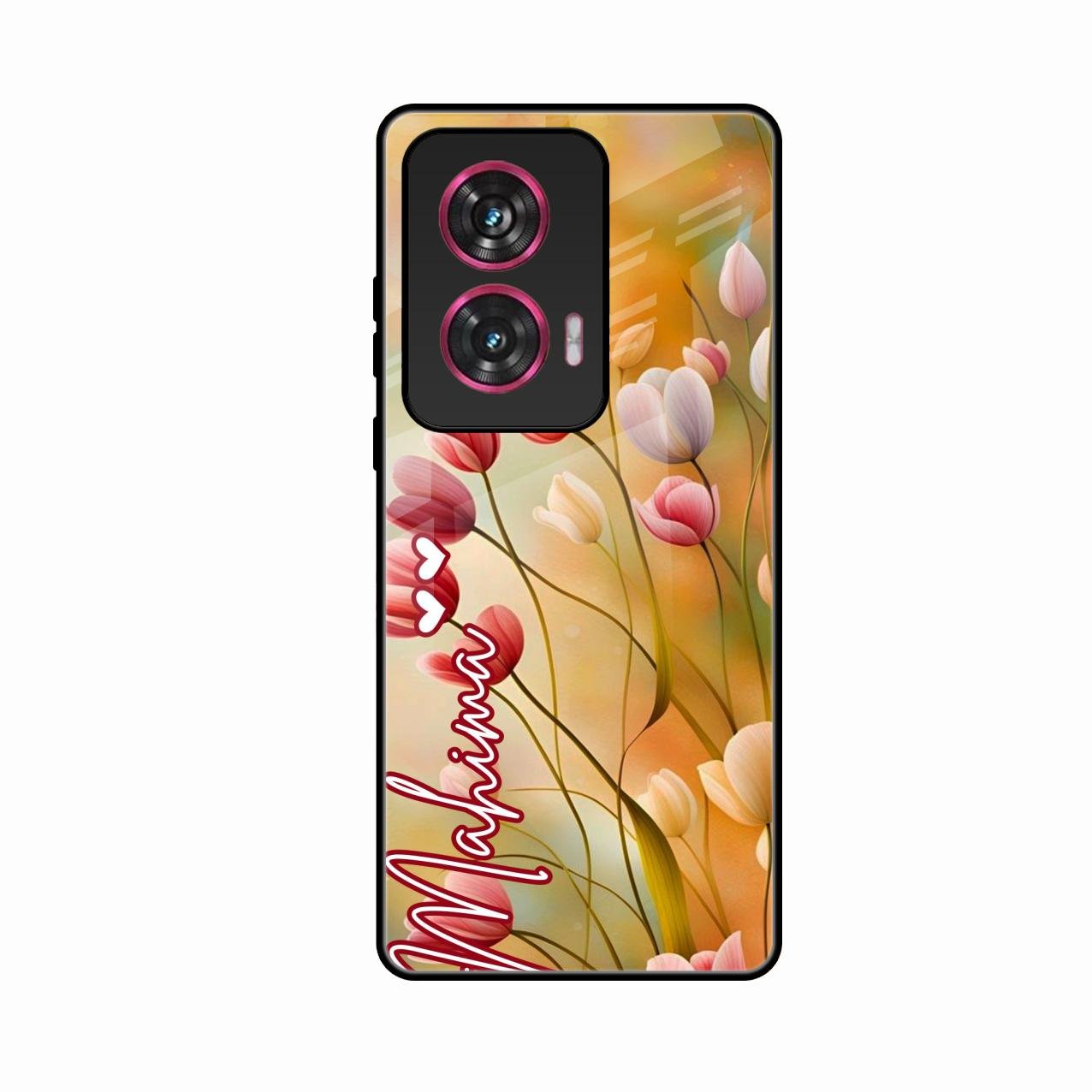 Tulip Floral Glass Case Cover For Motorola G96 5G