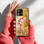 Tulip Floral Glass Case Cover For Motorola - ShopOnCliQ