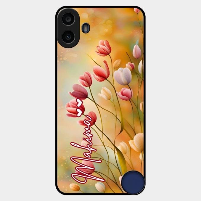 Tulip Floral Glass Case Cover For Nothing Cmf Phone 1