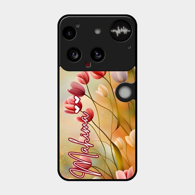Tulip Floral Glass Case Cover For Nothing Phone 3 5G