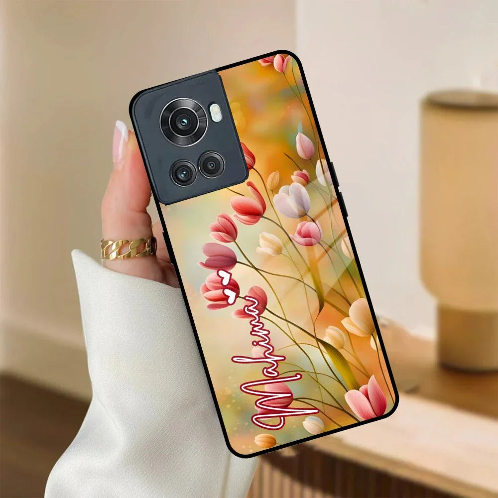 Tulip Floral Glass Case Cover For OnePlus - ShopOnCliQ