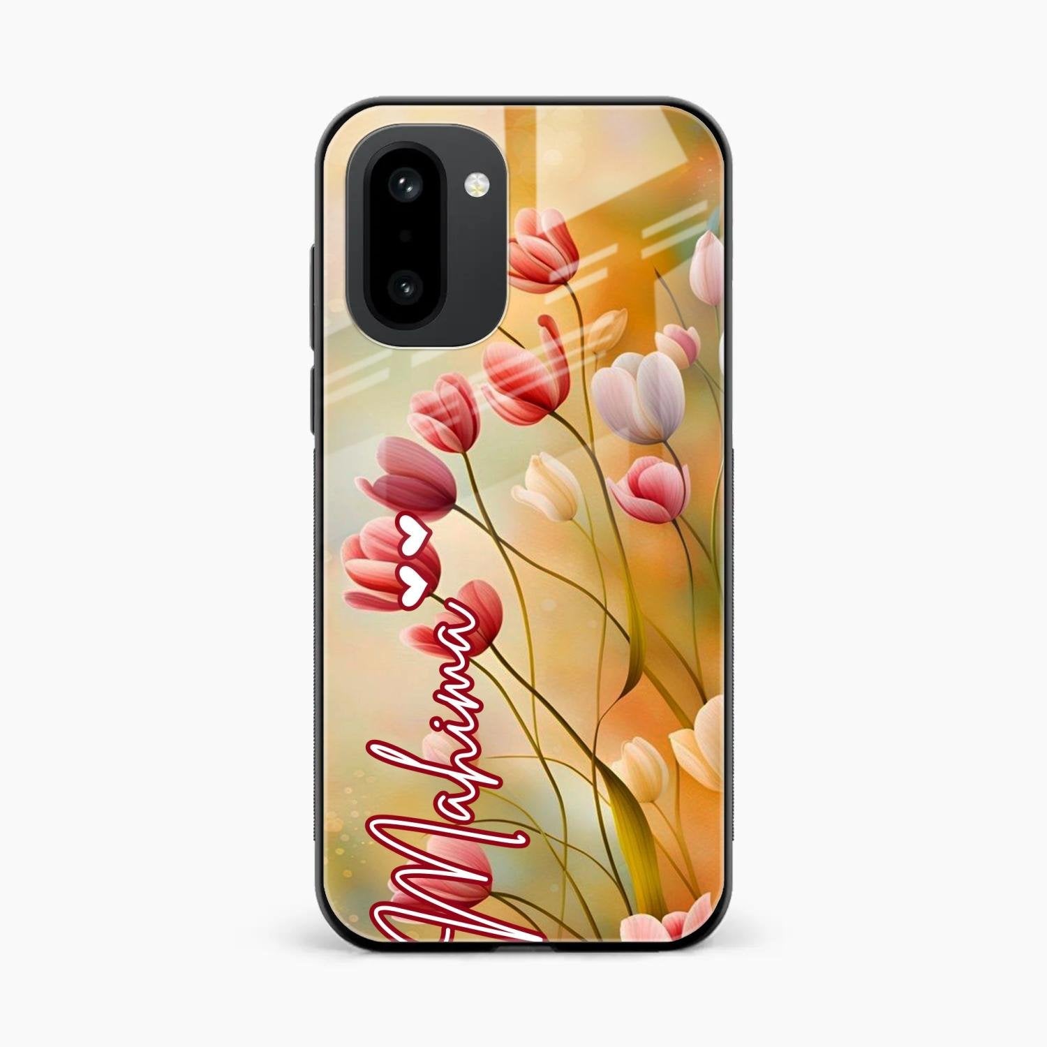 Tulip Floral Glass Case Cover For OnePlus 15R 5G