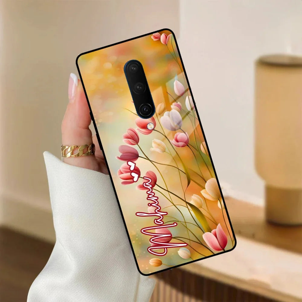 Tulip Floral Glass Case Cover For OnePlus - ShopOnCliQ
