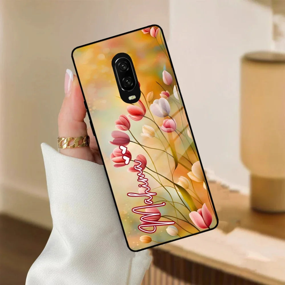 Tulip Floral Glass Case Cover For OnePlus - ShopOnCliQ