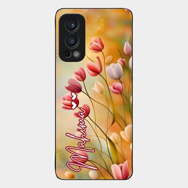 Tulip Floral Glass Case Cover For Oneplus Nord 2 5G