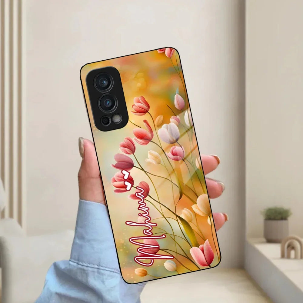Tulip Floral Glass Case Cover For OnePlus - ShopOnCliQ