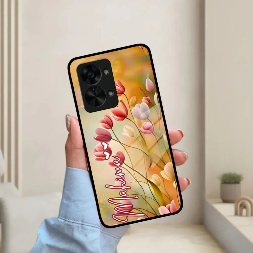 Tulip Floral Glass Case Cover For OnePlus - ShopOnCliQ