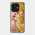 Tulip Floral Glass Case Cover For Oppo A3X 5G