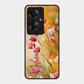 Tulip Floral Glass Case Cover For Oppo F25 Pro 5G