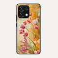 Tulip Floral Glass Case Cover For Oppo F31 5G