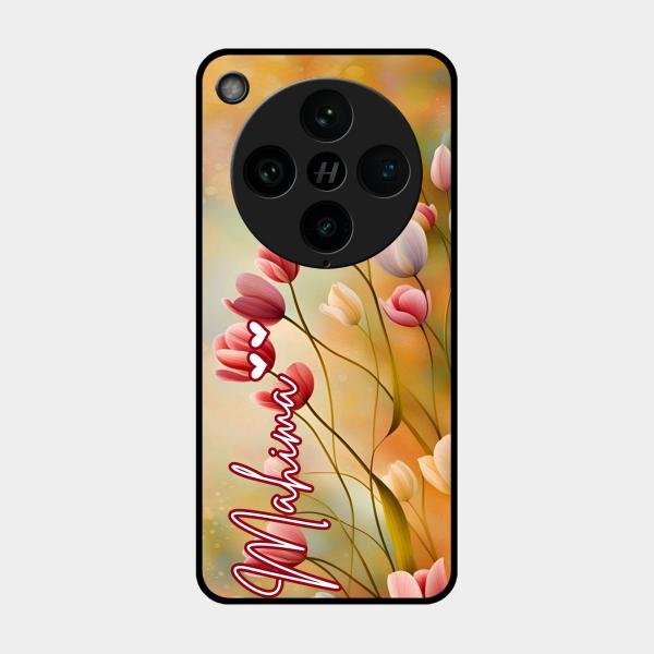 Tulip Floral Glass Case Cover For Oppo Find X8 Pro 5G