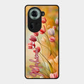Tulip Floral Glass Case Cover For Oppo Reno 11 5G