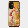 Tulip Floral Glass Case Cover For Oppo Reno 7 5G