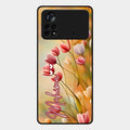 Tulip Floral Glass Case Cover For Poco X4 Pro 5G