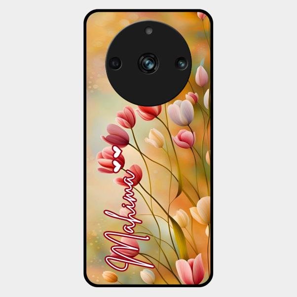 Tulip Floral Glass Case Cover For Realme 11 Pro Plus 5G