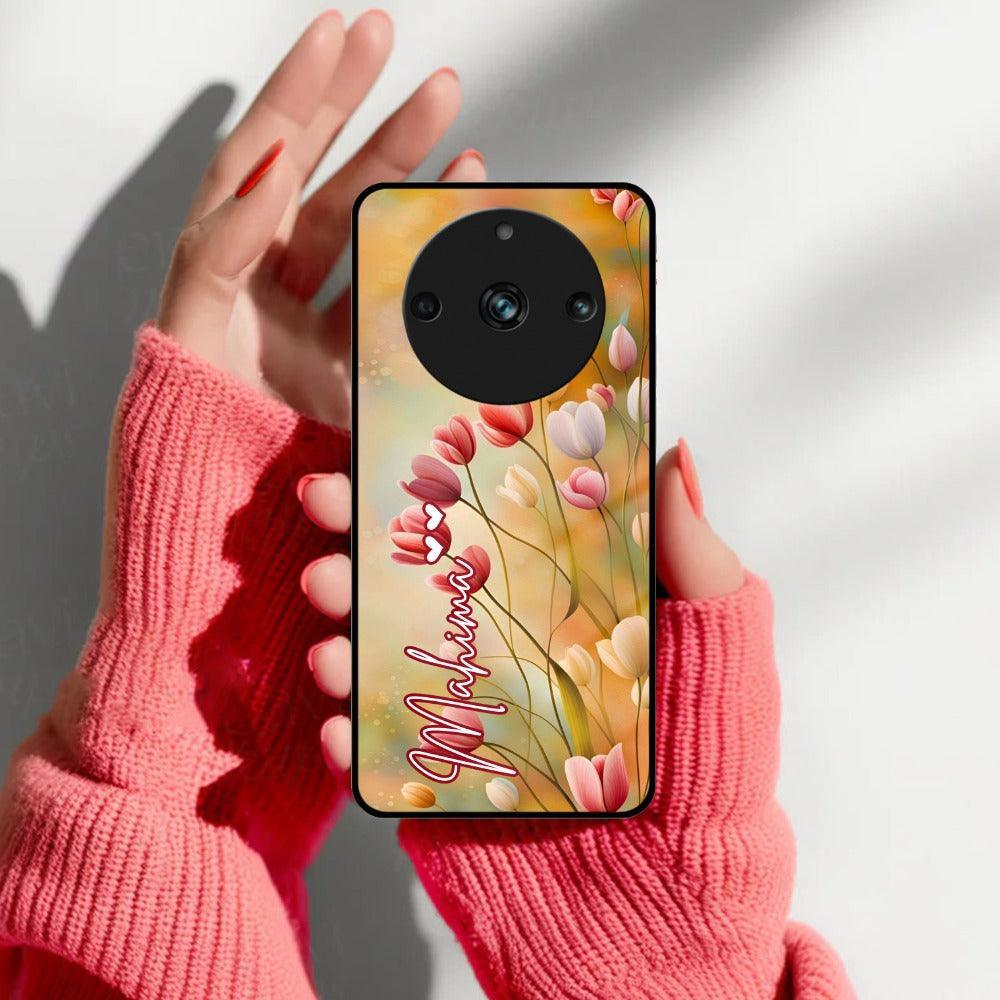 Tulip Floral Glass Case Cover For Realme/Narzo - ShopOnCliQ