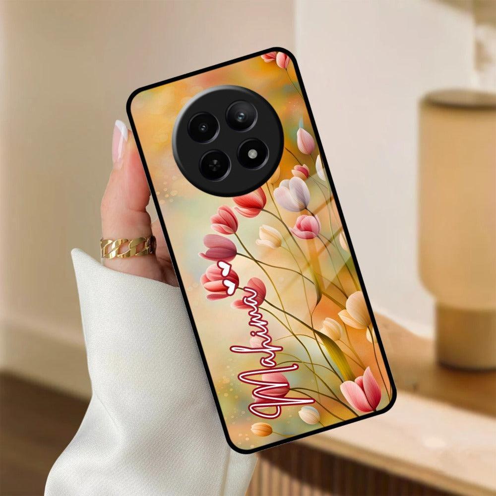 Tulip Floral Glass Case Cover For Realme/Narzo - ShopOnCliQ