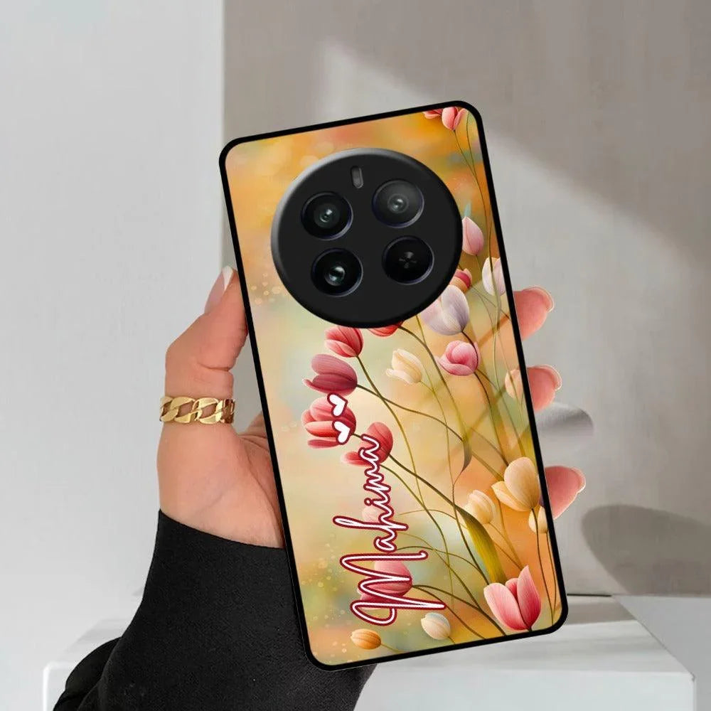Tulip Floral Glass Case Cover For Realme/Narzo - ShopOnCliQ