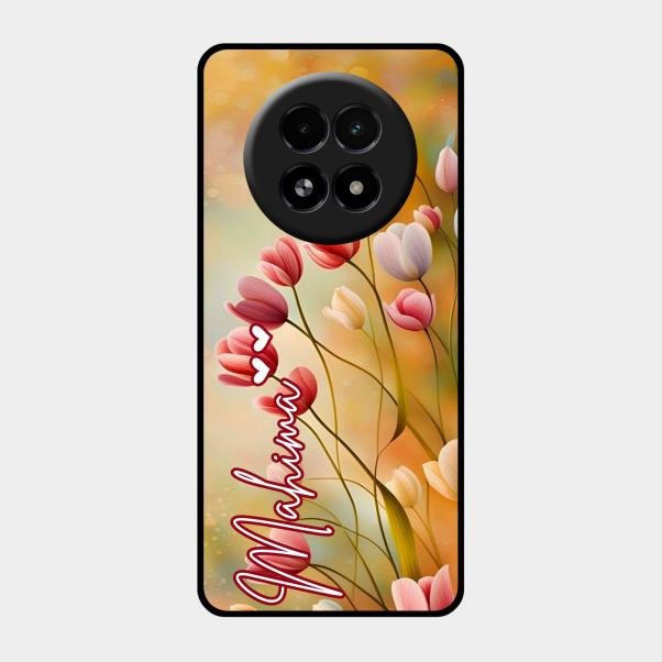 Tulip Floral Glass Case Cover For Realme 13 5G