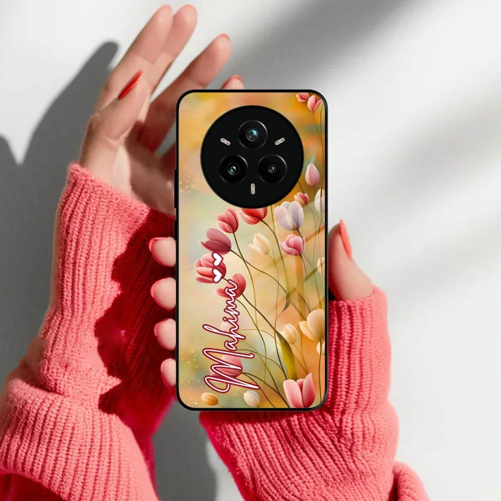 Tulip Floral Glass Case Cover For Realme/Narzo - ShopOnCliQ