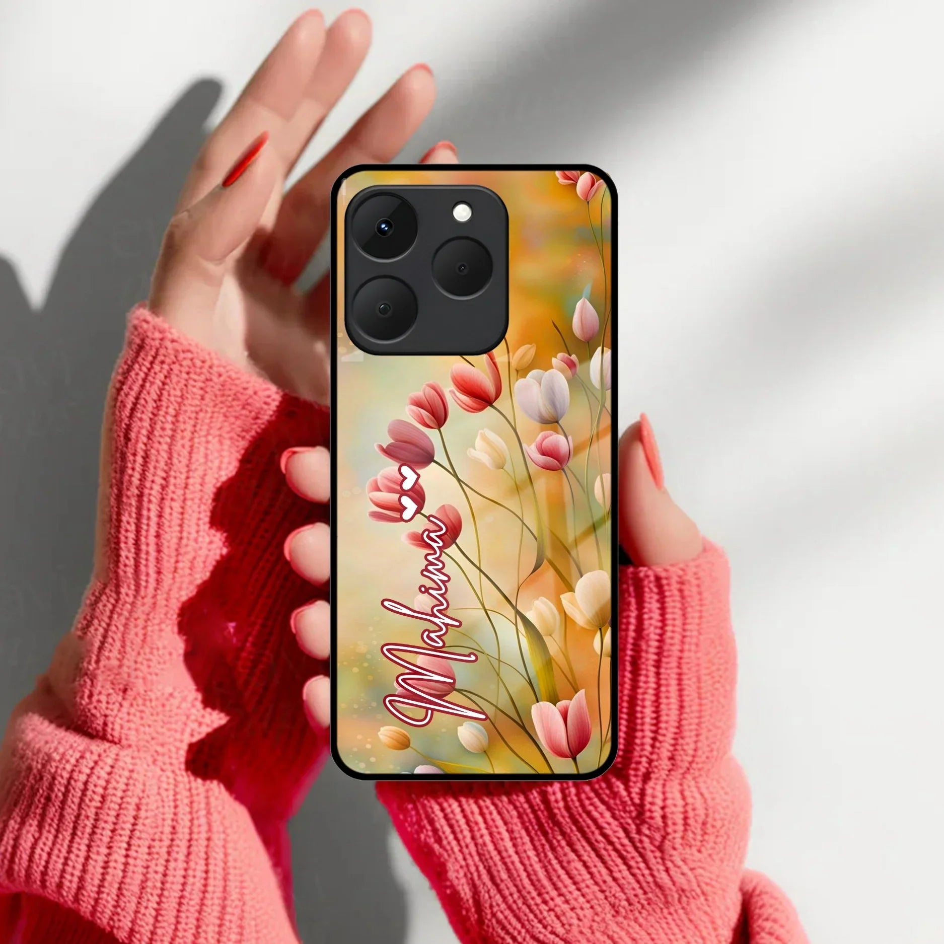 Cute Queen With Crown Glass Case For Realme/Narzo