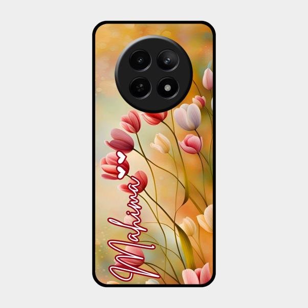 Tulip Floral Glass Case Cover For Realme C65 5G