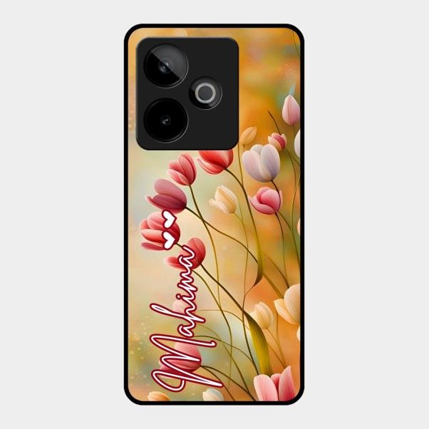 Tulip Floral Glass Case Cover For Realme Gt 7 5G