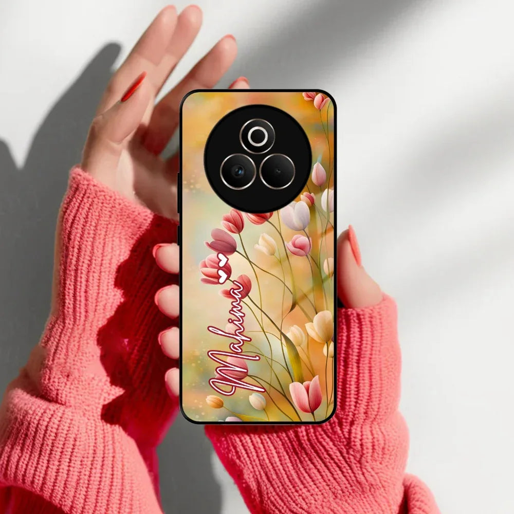 Tulip Floral Glass Case Cover For Realme/Narzo - ShopOnCliQ