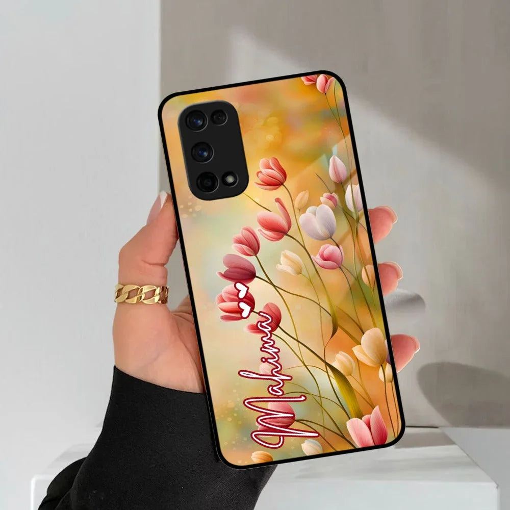 Tulip Floral Glass Case Cover For Realme/Narzo - ShopOnCliQ