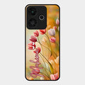 Tulip Floral Glass Case Cover For Redmi 13 5G