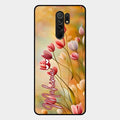 Tulip Floral Glass Case Cover For Redmi 9 Prime