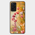 Tulip Floral Glass Case Cover For Redmi Note 11 Pro 5G