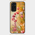 Tulip Floral Glass Case Cover For Redmi Note 11