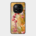 Tulip Floral Glass Case Cover For Redmi Note 14 Pro Plus 5G