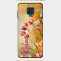 Tulip Floral Glass Case Cover For Redmi Note 9 Pro Max