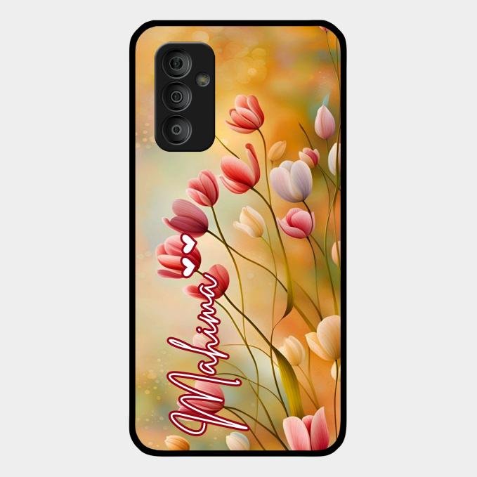Tulip Floral Glass Case Cover For Samsung Galaxy F23 5G